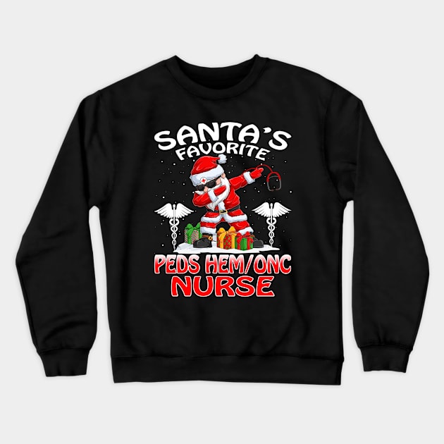 Santas Favorite Peds Hem Onc Nurse Christmas T Shi Crewneck Sweatshirt by intelus